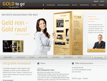Tablet Screenshot of gold-to-go.com